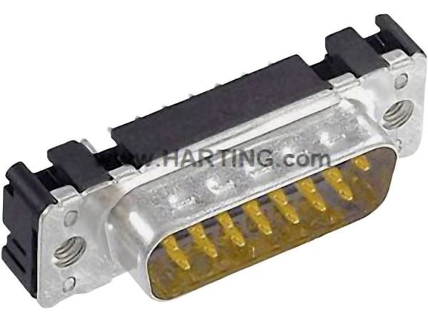 Harting 09 65 261 6712, D-Sub 2, Sort, Metallisk, Polybutylentereftalat (PBT), Stål, Termoplast, Kobberlegering, 10 mO, 1000 V