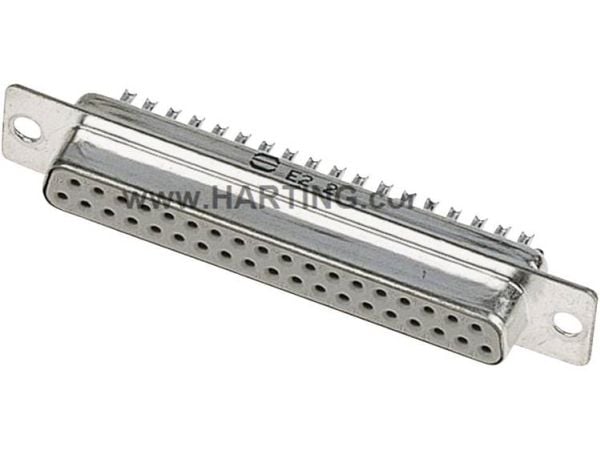 Harting 09 67 215 4715, D-Sub, Grå, Hunkjønn, Rett, Stål, Termoplast, Kopper