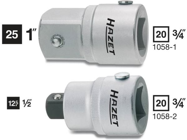 HAZET 1058-2, 1 stykker, 76,2 / 4 mm (3 / 4"), Titan, 250 g