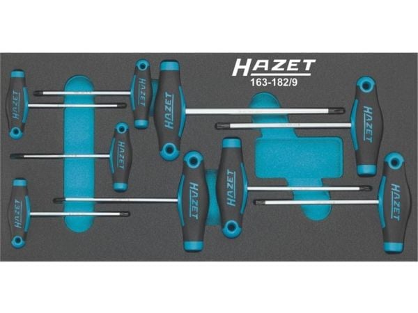 HAZET 163-182/9, 34,2 cm, 172 mm, 292 g, musta,sininen