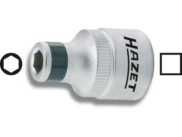 HAZET 2250-2, Stikkontakt, 1/4", Metrisk, 1 hoder, 6.3 mm, 30 mm