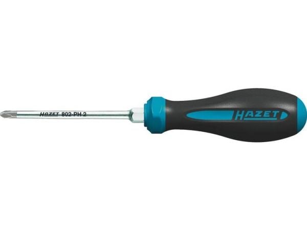 Hazet 802-PH0 stjerneskrutrekker PH 0, bladlengde 60 mm (DIN ISO 8764-1 / -2)