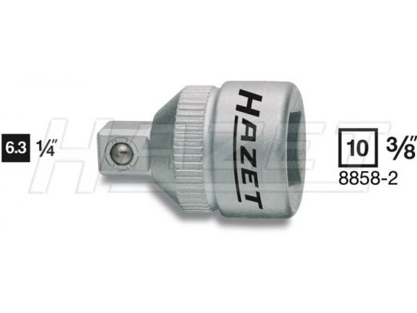HAZET 8858-2, Stikkontakt, 3/8", Metrisk/imperisk, 1 hoder, 6.3 mm, 1/4"