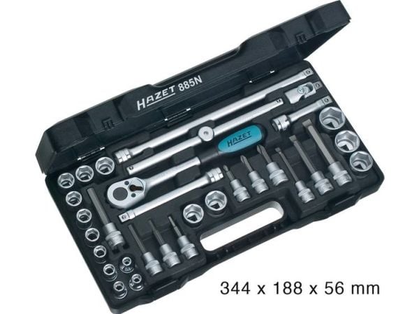Hazet Top-nyckelsats Metrisk 3/8 (10 mm) 32 stycken 885N