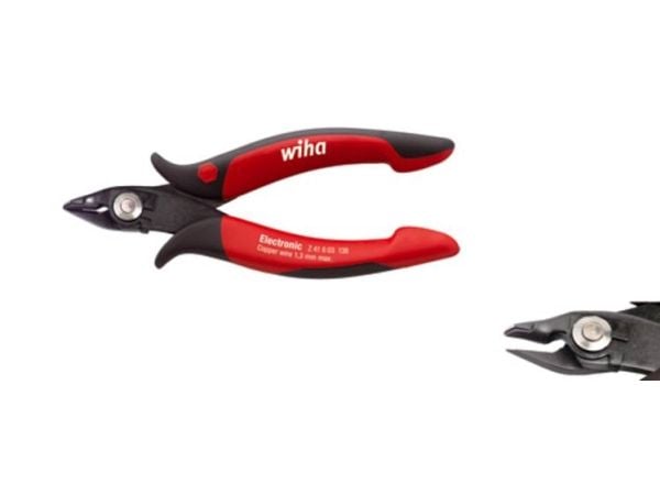 Wiha Electronic, Diagonal tang, Stål, Sort, Rød, 138 mm, 14 cm (5.5"), 80 g