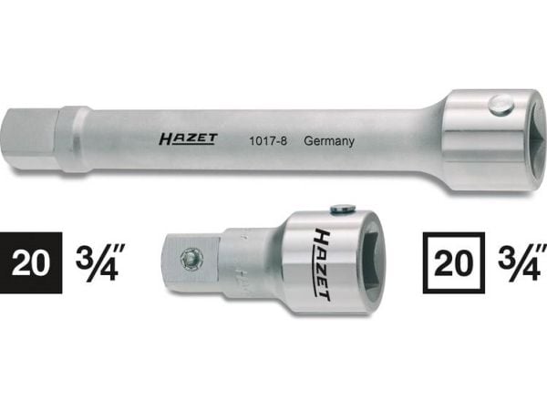 HAZET 1017-3, Stikkontakt, 3/4", Metrisk, 1 hoder, 20 mm, 7,5 cm
