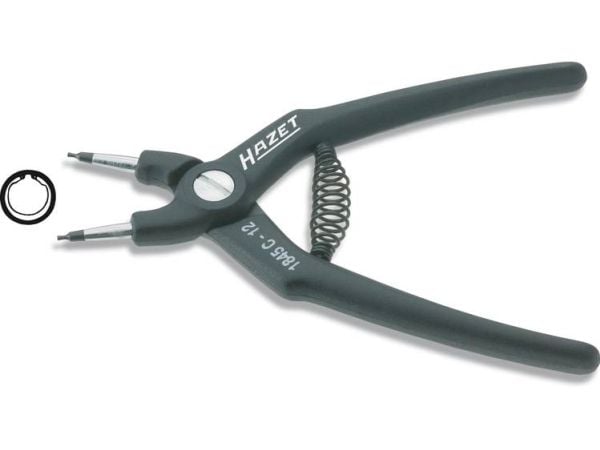 HAZET 1845C-12, Låseringtang, Sort, 14 cm, 59 g, Tyskland