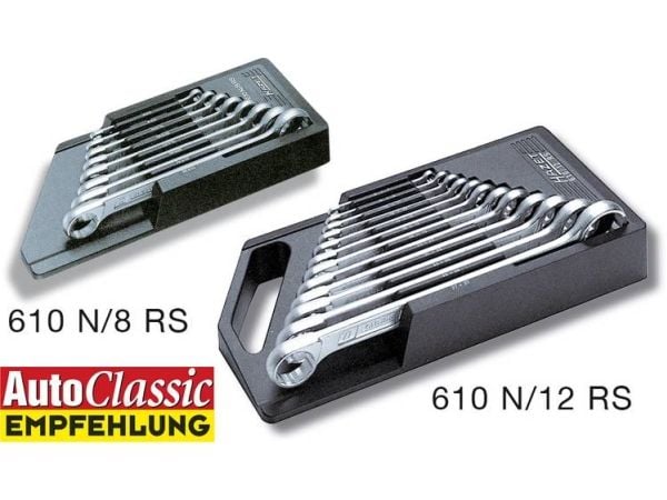 HAZET 610N/8RS, Kromivanadiini-teräs, Hopea, 6x7,21x22 mm, Hopea, 26 cm, 8 kpl