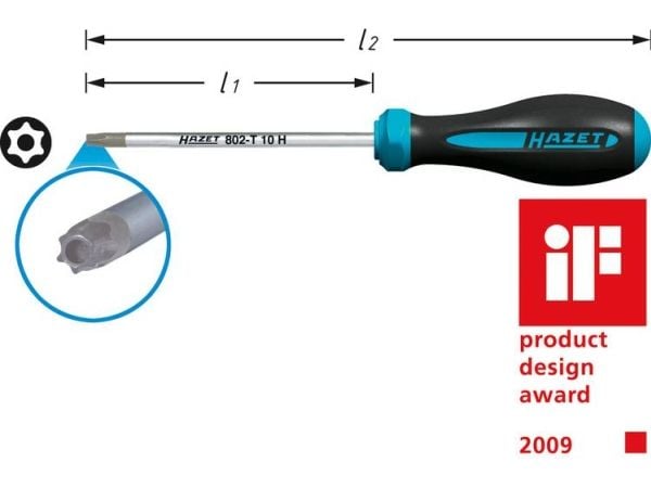 Hazet Workshop Torx-ruuvimeisseli Koko TR 25 Terän pituus: 100 mm