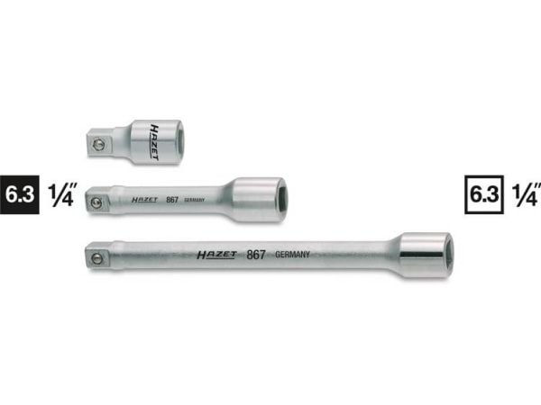 HAZET 867-1, Stikkontakt, 1/4", Metrisk, 1 hoder, 6.3 mm, 2,5 cm