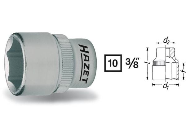 HAZET 880-16, 1 stykker, 76,2 / 8 mm (3 / 8"), Kromvanadiumstål, 29,5 mm, 37 g