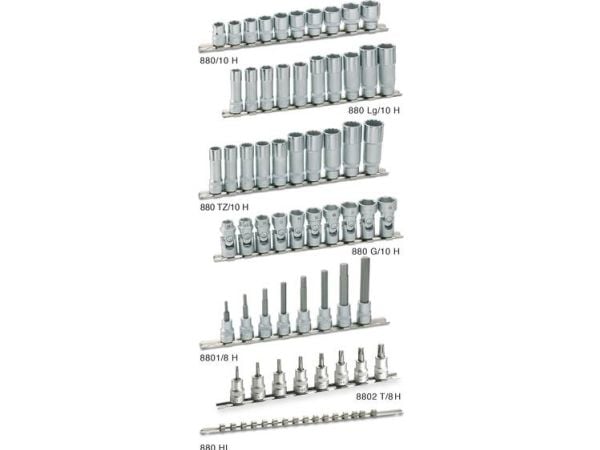 HAZET 880HL, Støpselsett, 3/8", Metrisk/imperisk, 16 hoder, 10 mm, 43 cm