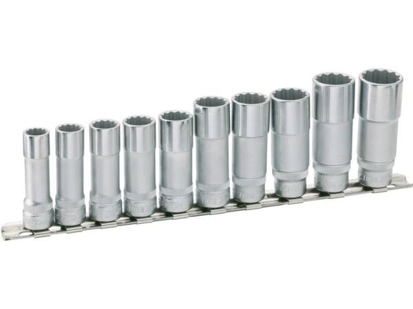 HAZET 880TZ/10H, Pistorasiasarja, 3/8", Metrinen, 10 pää(t), 10,19 mm, 24 cm