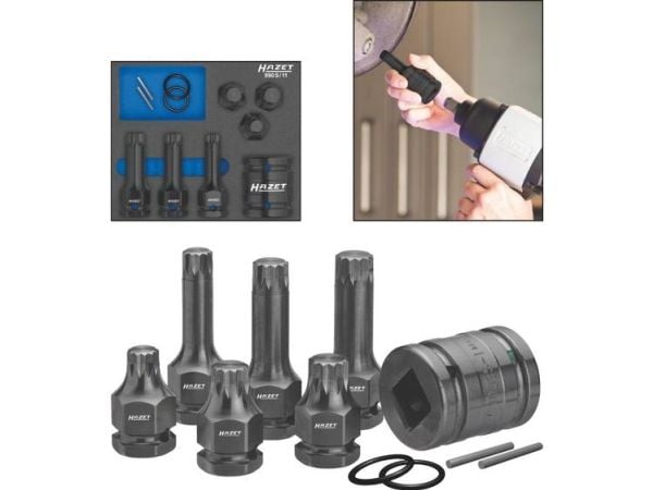 HAZET 990S/11, Støpselsett, 1/2", Metrisk, 11 hoder, 14,16,18 mm, 1/2,3/4"
