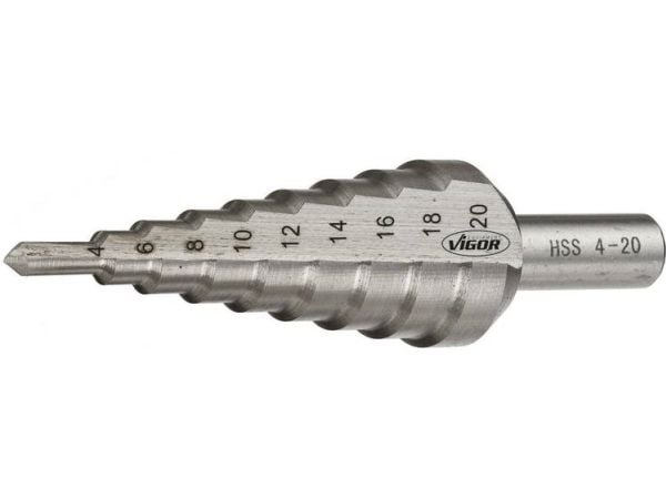 Vigor V2395 HSS trappbor samlet lengde 75 mm sylindergrep 1 stk