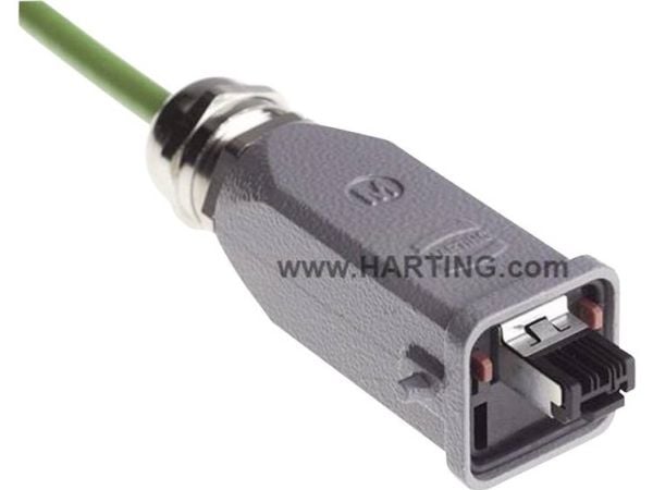 Harting HAN 3A RJ-45 4-pin connector, metalen rechte u