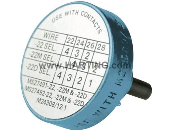Harting posisjoneringshylse 09 99 000 0531 blå, 1 stk (09 99 000 0531)
