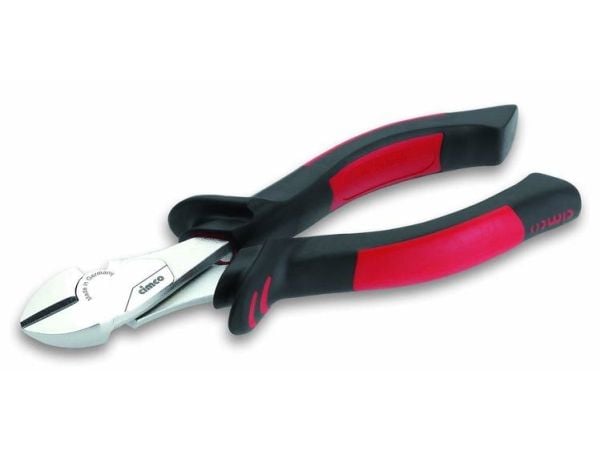 Cimco 10 0526, Diagonal tang, Sjokkresistent, PU plastikk, Stål, Plast, Sort, Rød, 160 mm