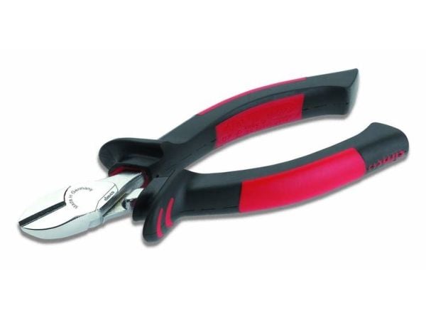 Cimco 10 0572, Diagonal tang, Sjokkresistent, PU plastikk, Stål, Plast, Sort, Rød, 145 mm