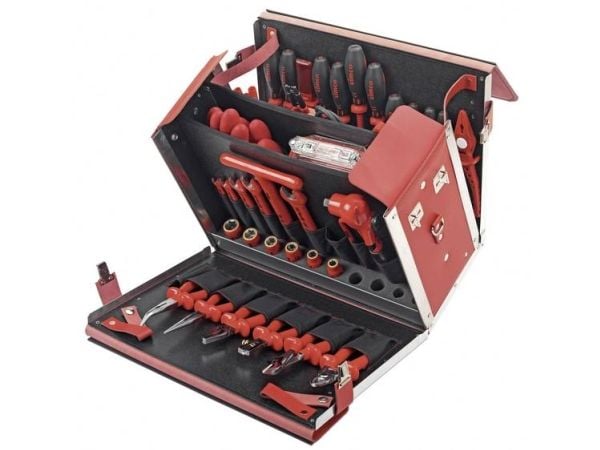 Cimco verktøykoffert for elektriker 170378 med utstyr 54 deler 505 x 270 mm