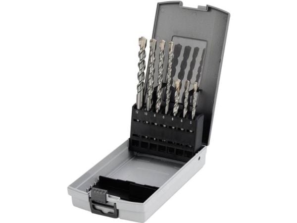Cimco 201395, Rotasjons hammer, Drill bit set, Høyrehåndsrotasjon, SDS Plus, Rustfritt stål, 7 stykker