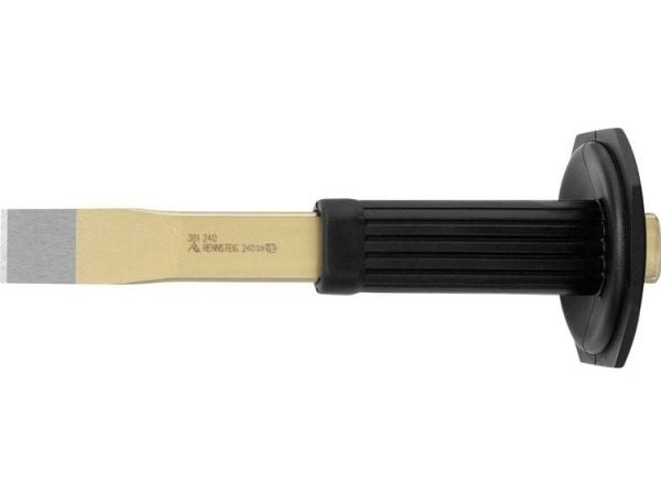 RENNSTEIG 381 240 1, Spademeisel, Flat meisel, Plast, Gummi, Svart, Grå, Rød, 240 mm, 28 mm