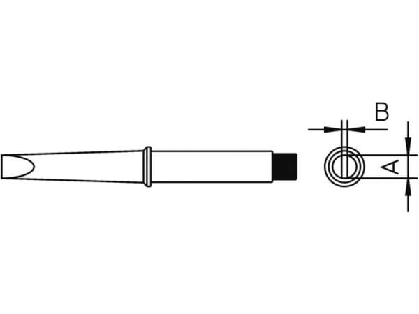 Weller 4CT5C7-1 loddetipp meisel, rett spissstørrelse 3,2 mm, 1 stk