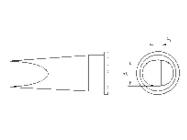 Weller LHT E, Loddespiss, Weller, 1 stykker, 6,7 mm, 1,8 mm, 25 mm