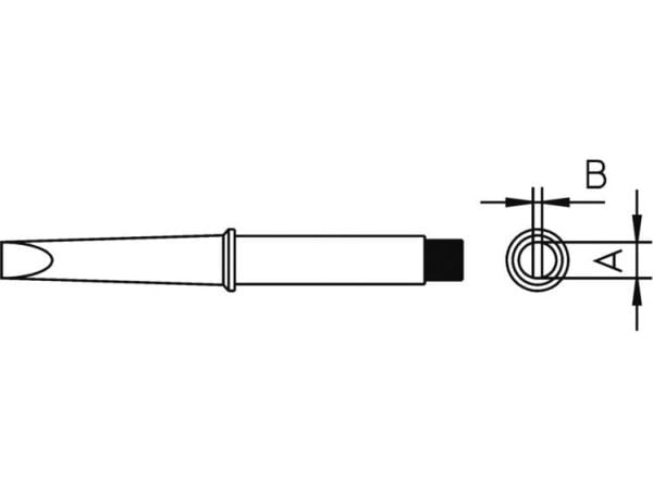 Weller 4CT5A7-1 loddespiss meiselform, spissstørrelse 1,6 mm, spisslengde 62,3 mm, 1 stk