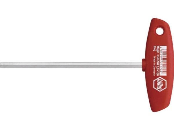 Wiha 334, Hex-nøkkel med T-grep, Metrisk, 1 stykker, Kromvanadiumstål, 2.5 mm, 23 g