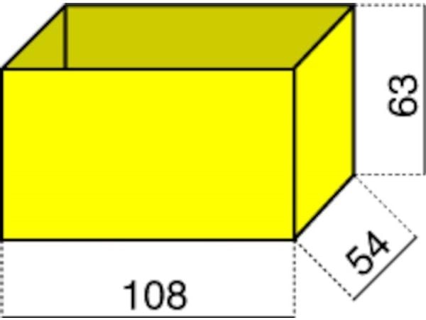 Hünersdorff sortimentskassettinsats (L x B x H) 108 x 54 x 63 mm Antal fack: 1 1 st