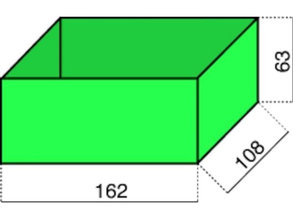 Hünersdorff sortimentskuffert-innsats (L x B x H) 162 x 108 x 63 mm, antall rom: 1, innhold 1 stk