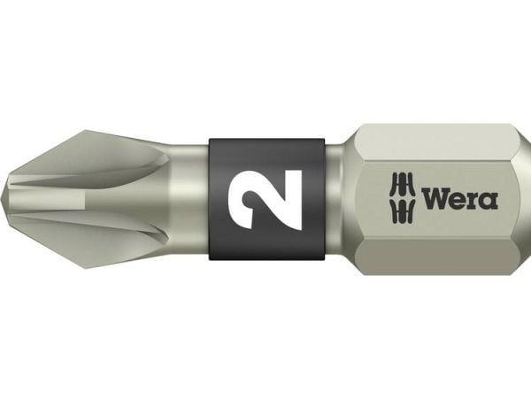 Wera 3855/1 TS PZ 2 X 25 MM 05071021001 Krysssporbit PZ 2 Rustfritt stål D 6,3 1 stk.