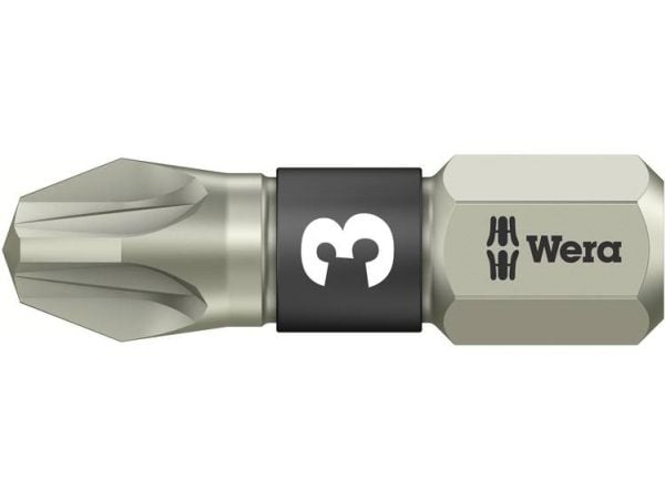 Wera 3855/1 TS PZ 3 X 25 MM 05071022001 Krysssporbit PZ 3 Rustfritt stål D 6,3 1 stk.