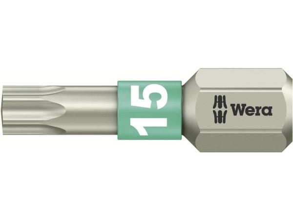 Wera 3867/1 TS TX 15 X 25 MM Torx-bit T 15 Rustfrit stål D 6.3 1 stk