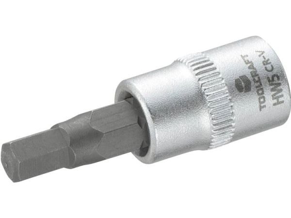 Toolcraft 816070, Pistorasia, 1/4", Metrinen, 1 pää(t), 5 mm, Kromivanadiini-teräs, Terästä