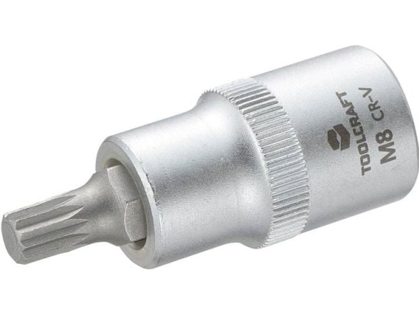 TOOLCRAFT 816087 topnøkkel-bitinnsats Multitand (XZN) 8 mm 1/2 (12,5 mm)
