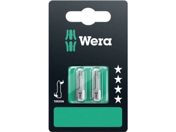 Wera 851/1 TZ SB, 2 stykker, Philips, 851/1 TZ PH 2 x PH 1x25, ISO 1173-D, 13 g, 60 mm