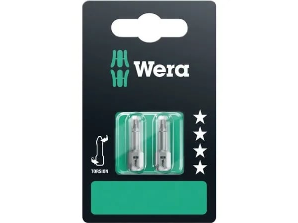 Wera 851/1 TZ SB, 2 stykker, Philips, 1 x PH 1x25; 1 x PH 2x25; 1 x PH 3x25, ISO 1173-D, 13 g, 60 mm