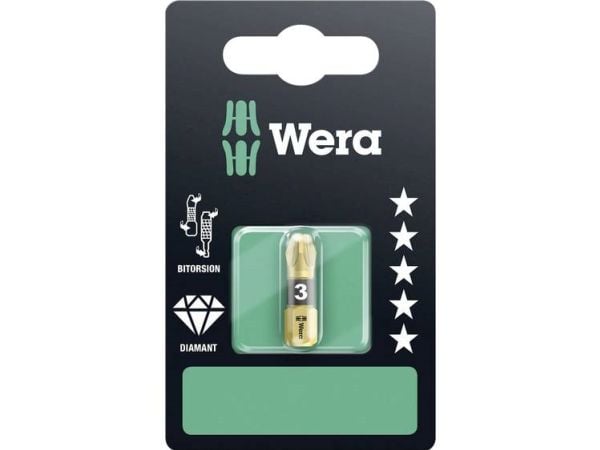 Wera 855/1 BDC SB SiS 05073338001 Krysssporbit PZ 3 Verktøystål Diamantbelagt D 6,3 1 stk.