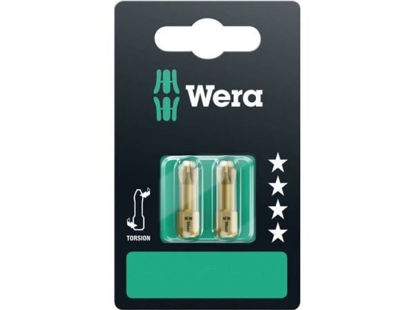 Wera 855/1 TH SB, 2 stykker, Pozidriv, 2 x PZ, ISO 1173-D, 25 mm, 60 mm