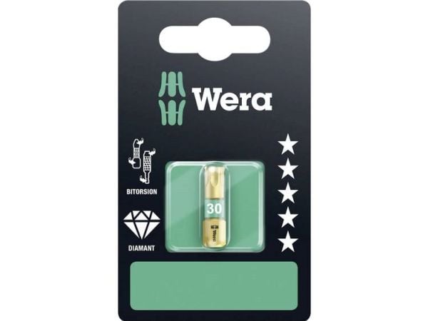 Wera 867/1 BDC SB SiS 05134378001 Torx-piikki T 30 Työkaluteräs Seos, timanttipinnoitettu D 6,3 1 kpl 1 kpl