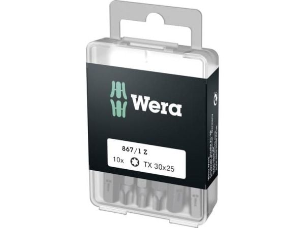 Wera 867/1 DIY SiS, 10 stykker, Torx Plus, TX30, Rustfritt stål, CE, GS, DVE, 25 mm