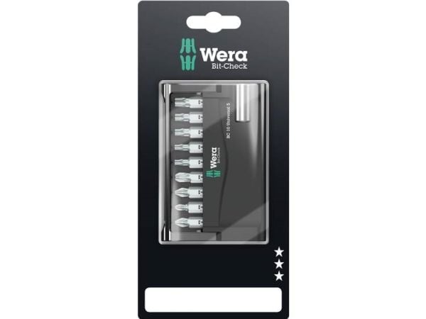 Wera 05073410001, 10 stykker, Philips, Pozidriv, Torx, PH 2, PZ 1, PZ 2, PZ 3, T10, T15, T20, T25, T30, 200 mm