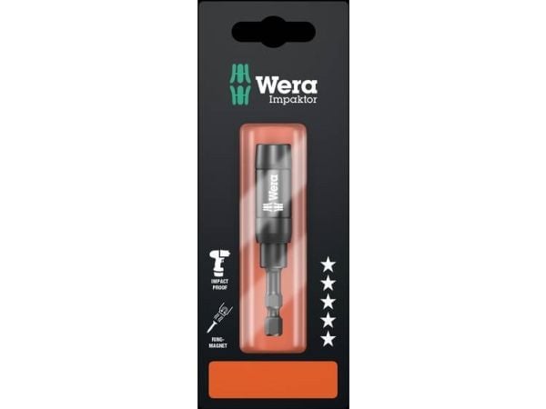 897/4 IMP R Impaktor holder med ringmagnet og låsering, 1/4 tomme x 75 mm Wera 897/4 Imp R (05073990001)