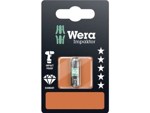 Wera 867/1 IMP DC SB SiS 05073927001 Torx bit T 40 Verktøystål Legering, Diamantbelagt D 6,3 1 stk.