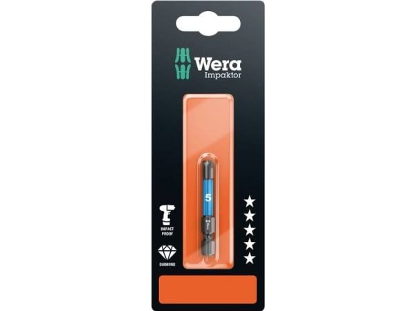 Wera 840/4 IMP DC SB SiS Sekskantbits 4 mm Verktøystål Legering, Diamantbelagt F 6,3 1 stk.