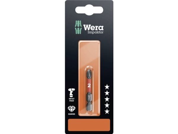 Wera 851/4 IMP DC SB SiS 05073956001 Ristikkäisleikkuri PH 2 Työkaluteräs Seos, timanttipäällystetty F 6,3 1 kpl 1 kpl