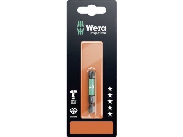 Wera 867/4 IMP DC SB SiS 05073967001 Torx bit T 40 Verktøystål Legering, Diamantbelagt F 6,3 1 stk.