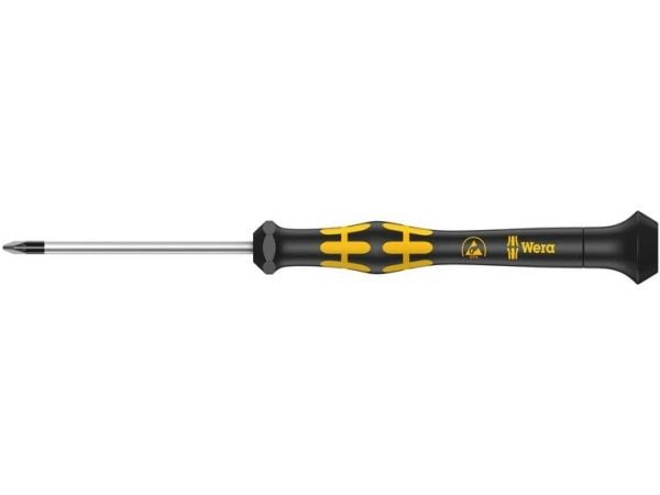 Wera 1555 PZ ESD Kraftform Micro Phillips skrutrekker, 13 mm, 15,7 cm, 13 mm, 15 g, svart, gul